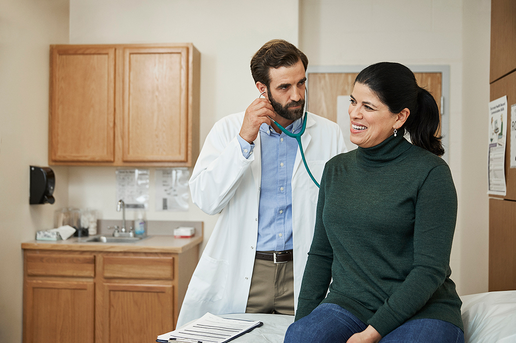 Woman at  Doctors office